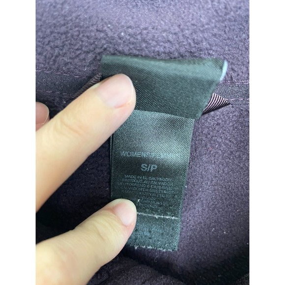 The North Face Small Khumbu Sweater Purple Fleece Zip Up Mock Neck Long Sleeve - Picture 10 of 13